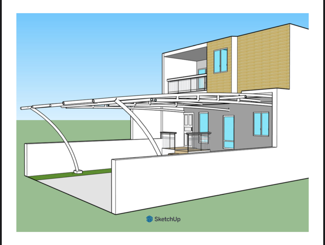 Contoh Detail Konstruksi Kanopi Membran